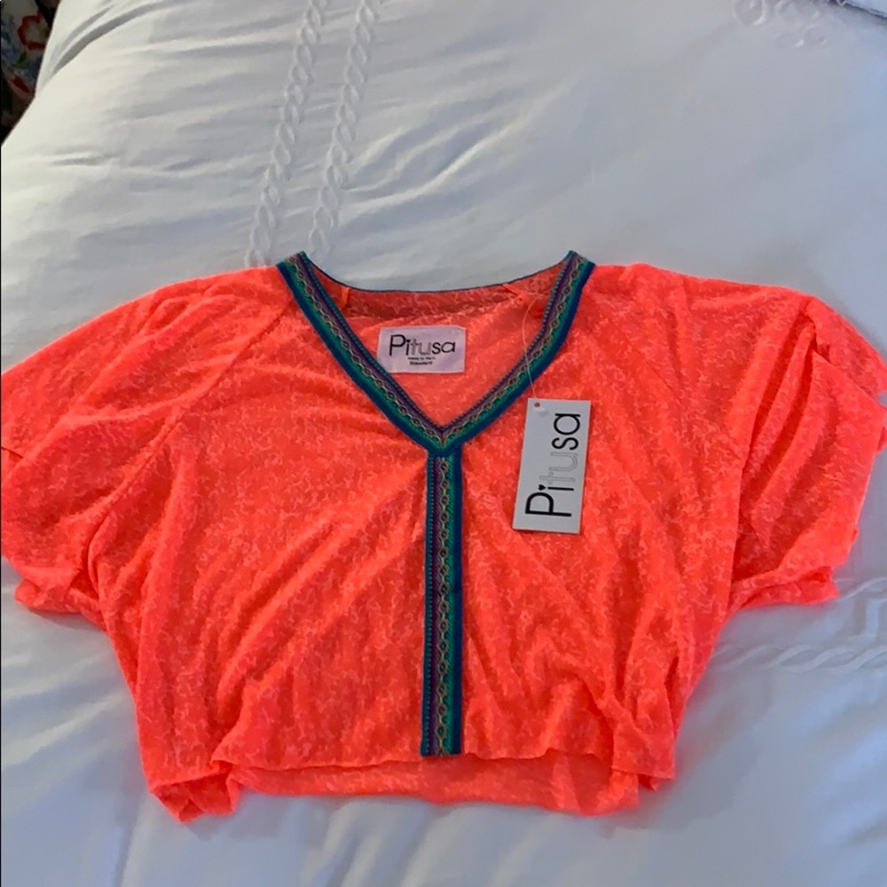 Bright Orange Pitusa Top